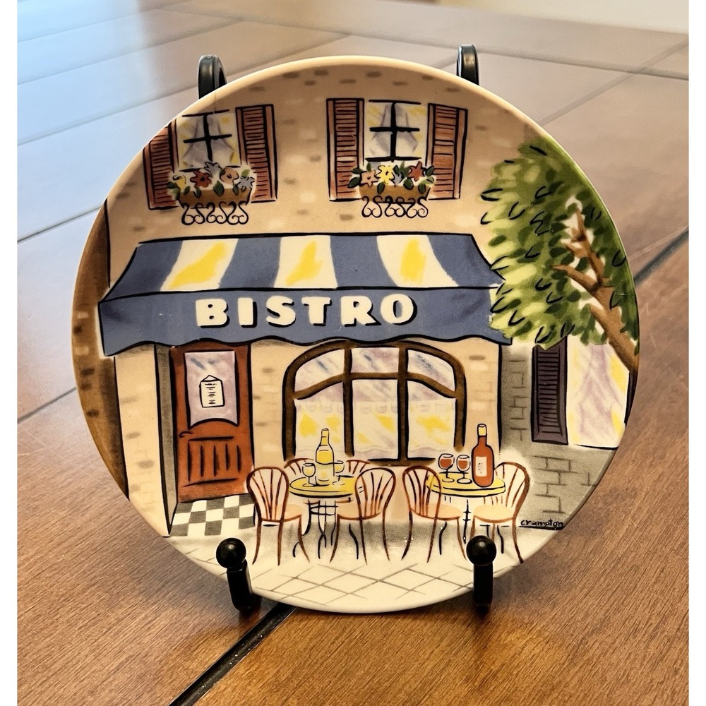 Set of (4) 6" Ceramic Bread Plates From the Avon "French Market Collection" - Picture 5 of 6